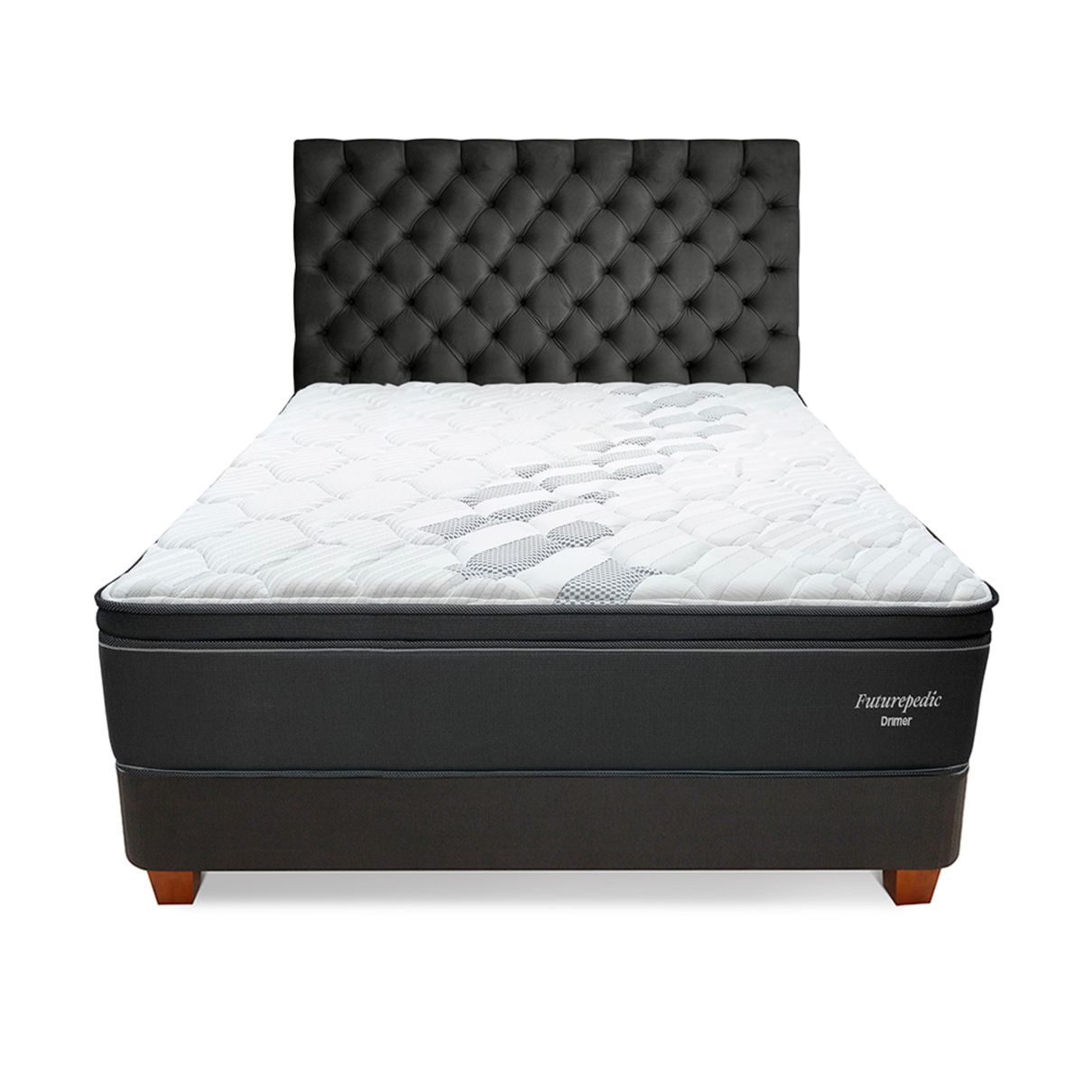 DRIMER - Dormitorio Futurepedic King + 2 Almohadas