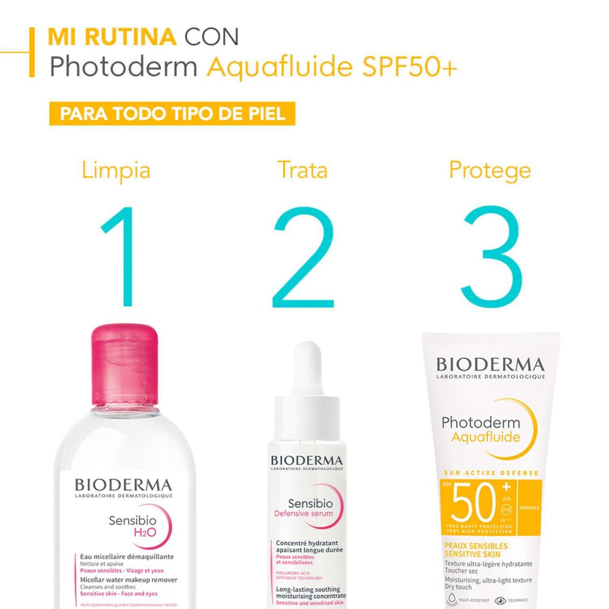 BIODERMA - Photoderm Max Aqua Fluide Teinte Claire Spf50+ 40ml. Bioderma