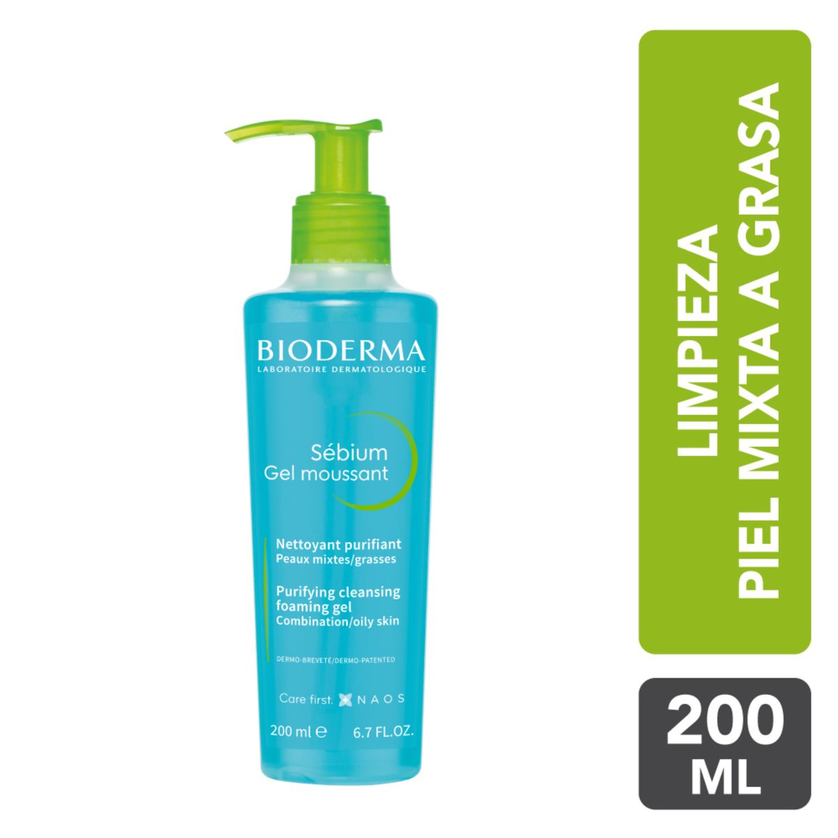 BIODERMA - Sebium Gel Moussant 200ml. Bioderma