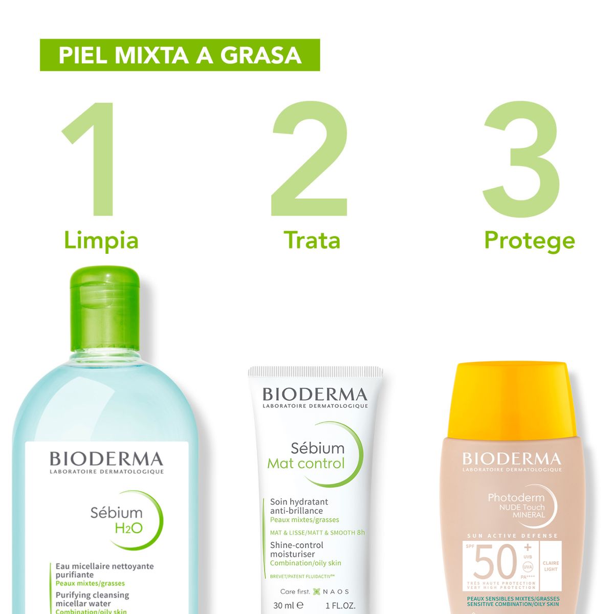 BIODERMA - Agua micelar Sebium H2o 250ml