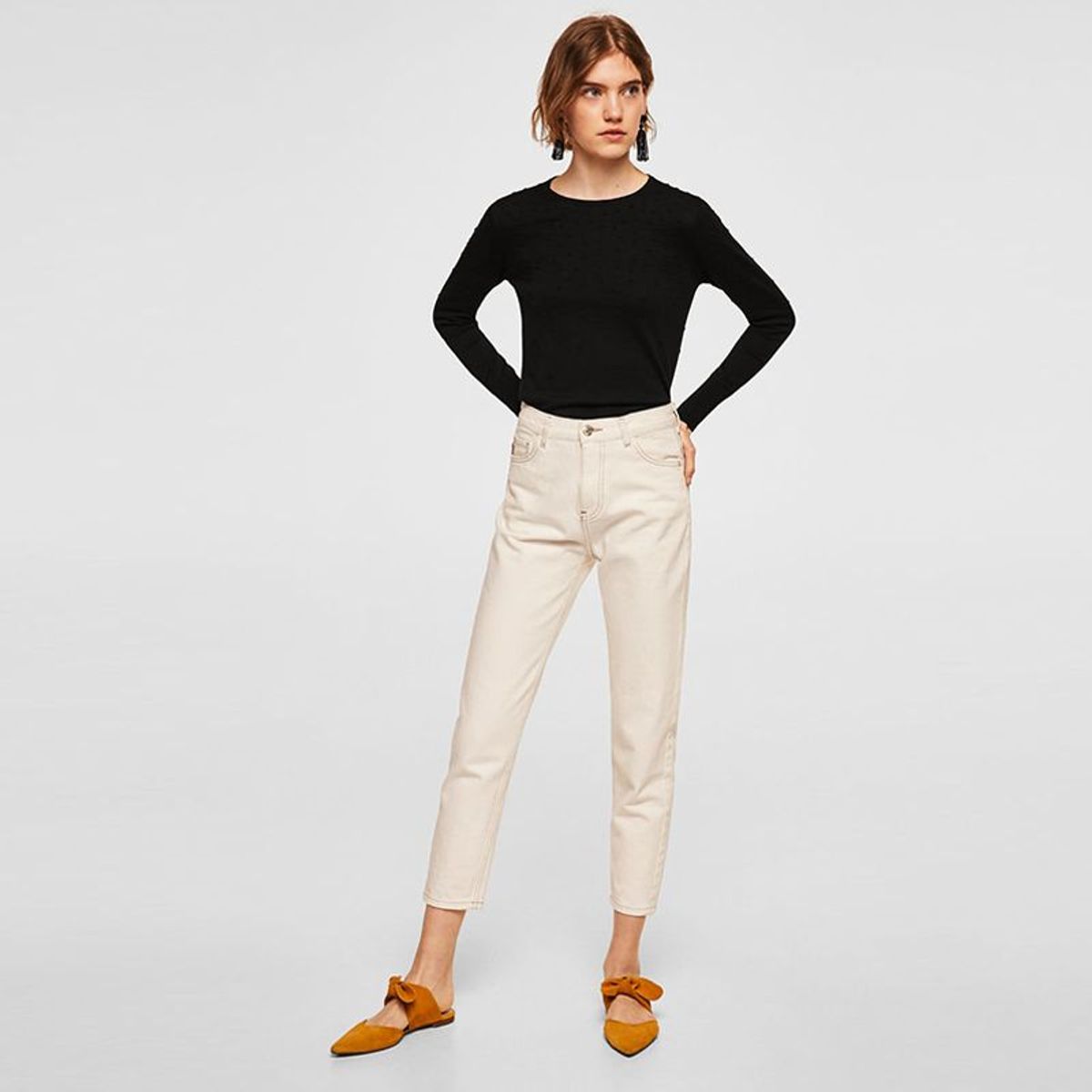 MANGO - Jersey Punto Fino Mujer