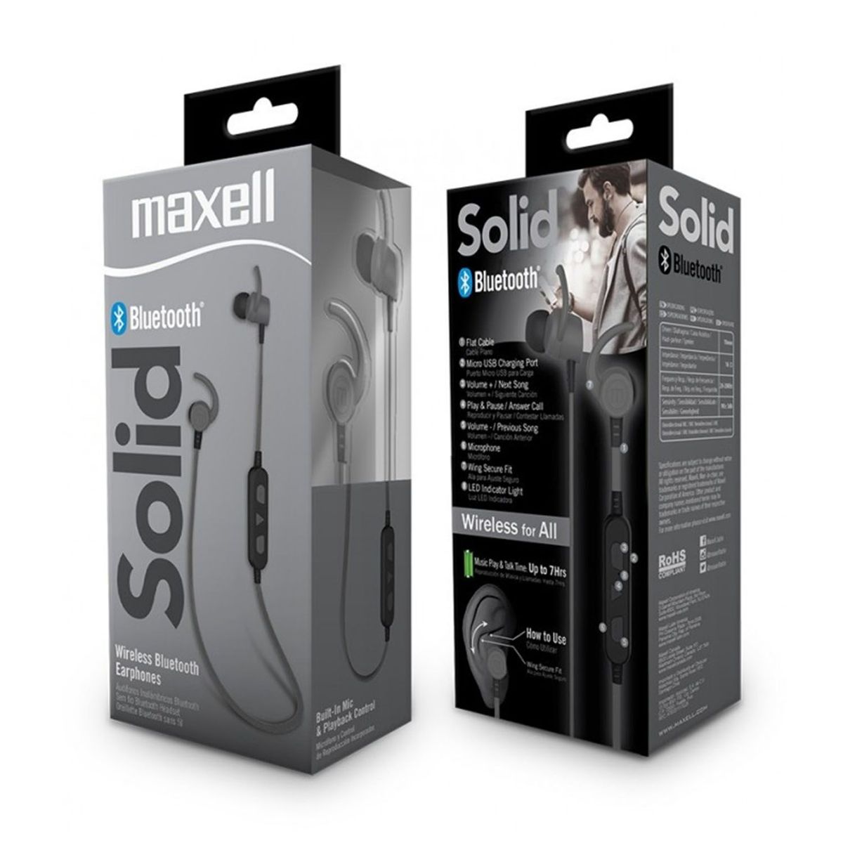 MAXELL - Audifonos Bluetooth Maxell EB-BT100 Smoke