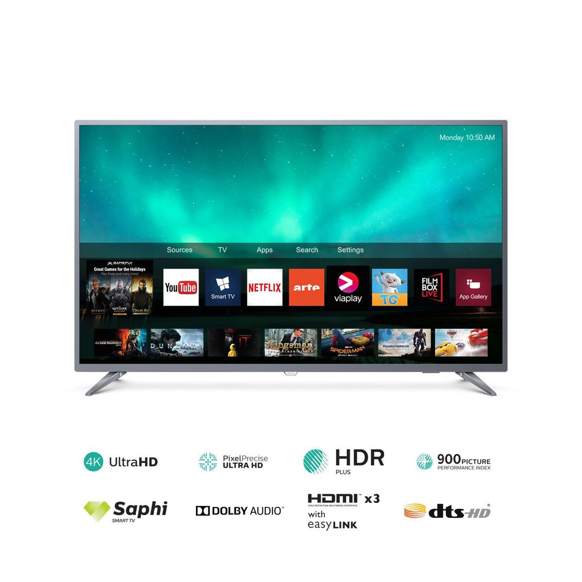 PHILIPS - Televisor 50" 4K Ultra HD Smart TV 50PUD6513