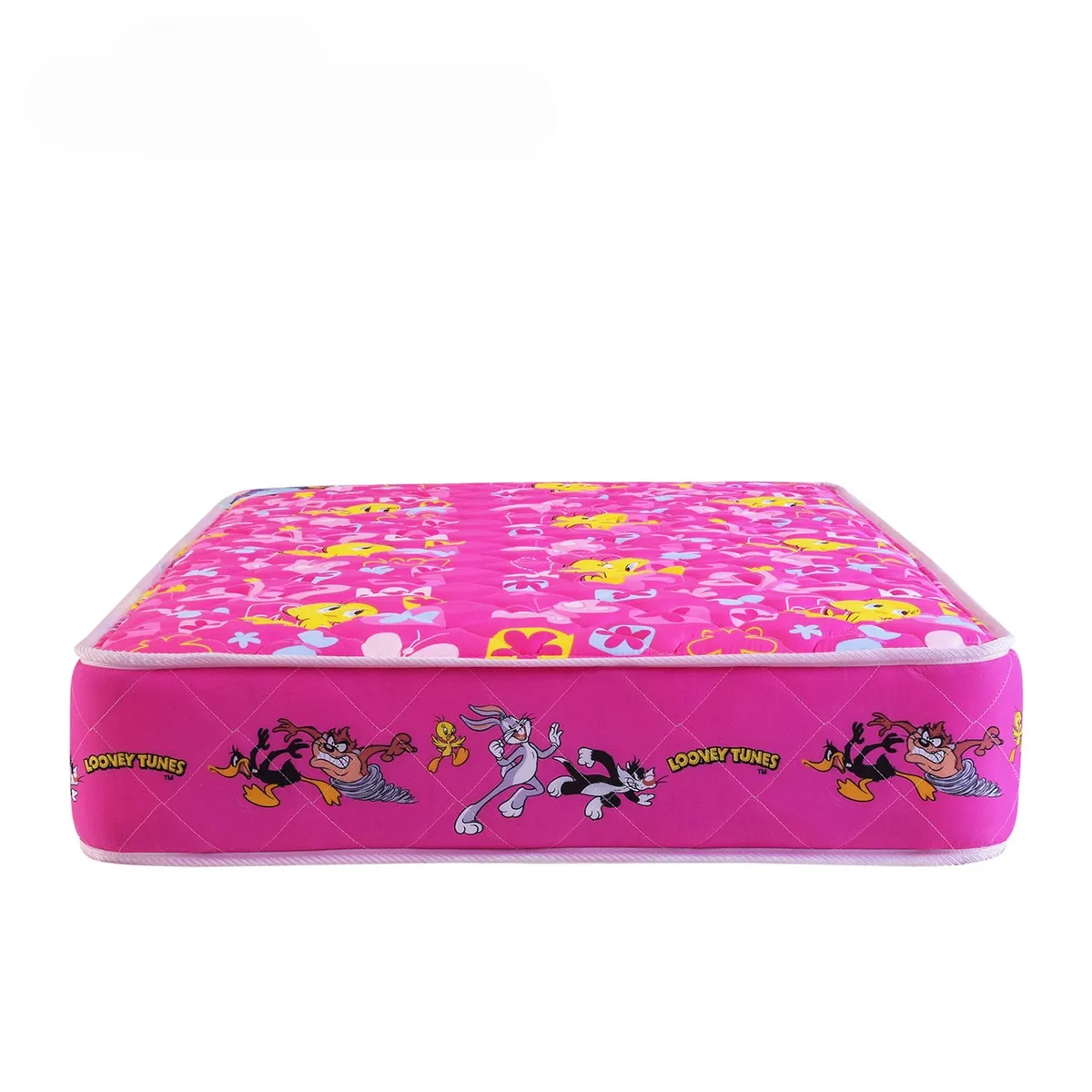 FORLI - Forli Colchón Looney Tunes Rosado 1.5 Plz + 1 Almohada + Protector