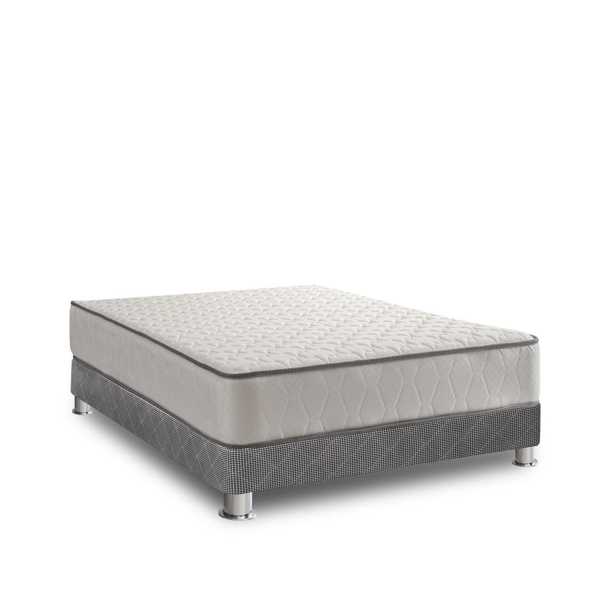 FORLI - Cama Box Tarima Elegant 2 Plz + 2 Almohadas + Protector