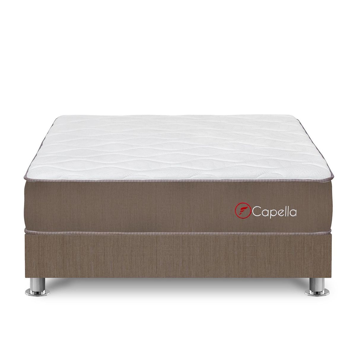 FORLI - Cama Box Tarima Capella Super Side Queen + 2 Almohadas + Protector