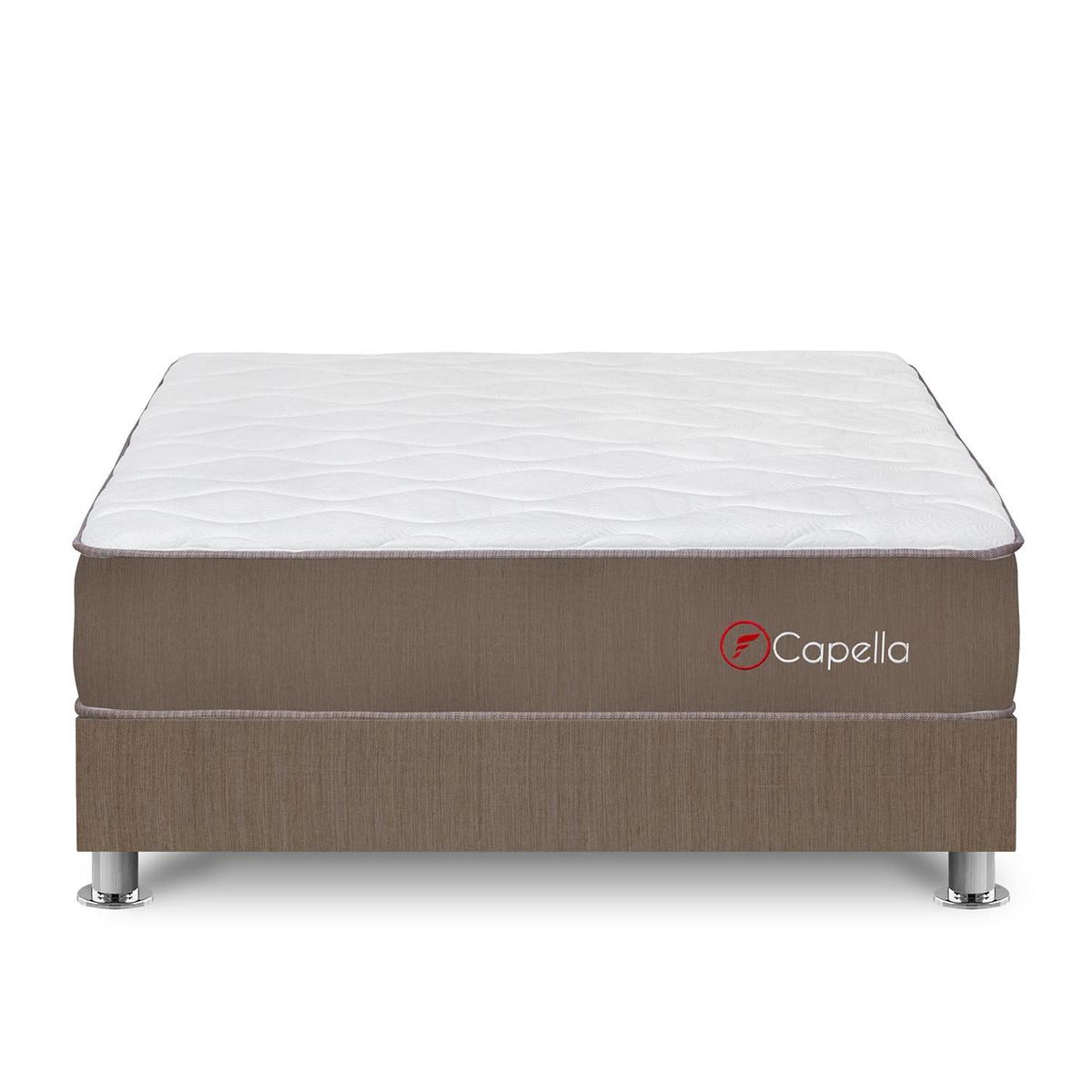 FORLI - Cama Box Tarima Capella Super Side Queen + 2 Almohadas + Protector