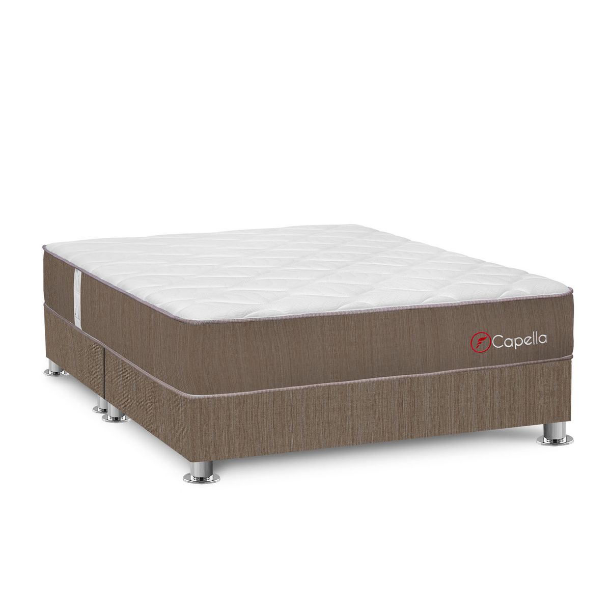 FORLI - Cama Box Tarima Capella Super Side Queen + 2 Almohadas + Protector