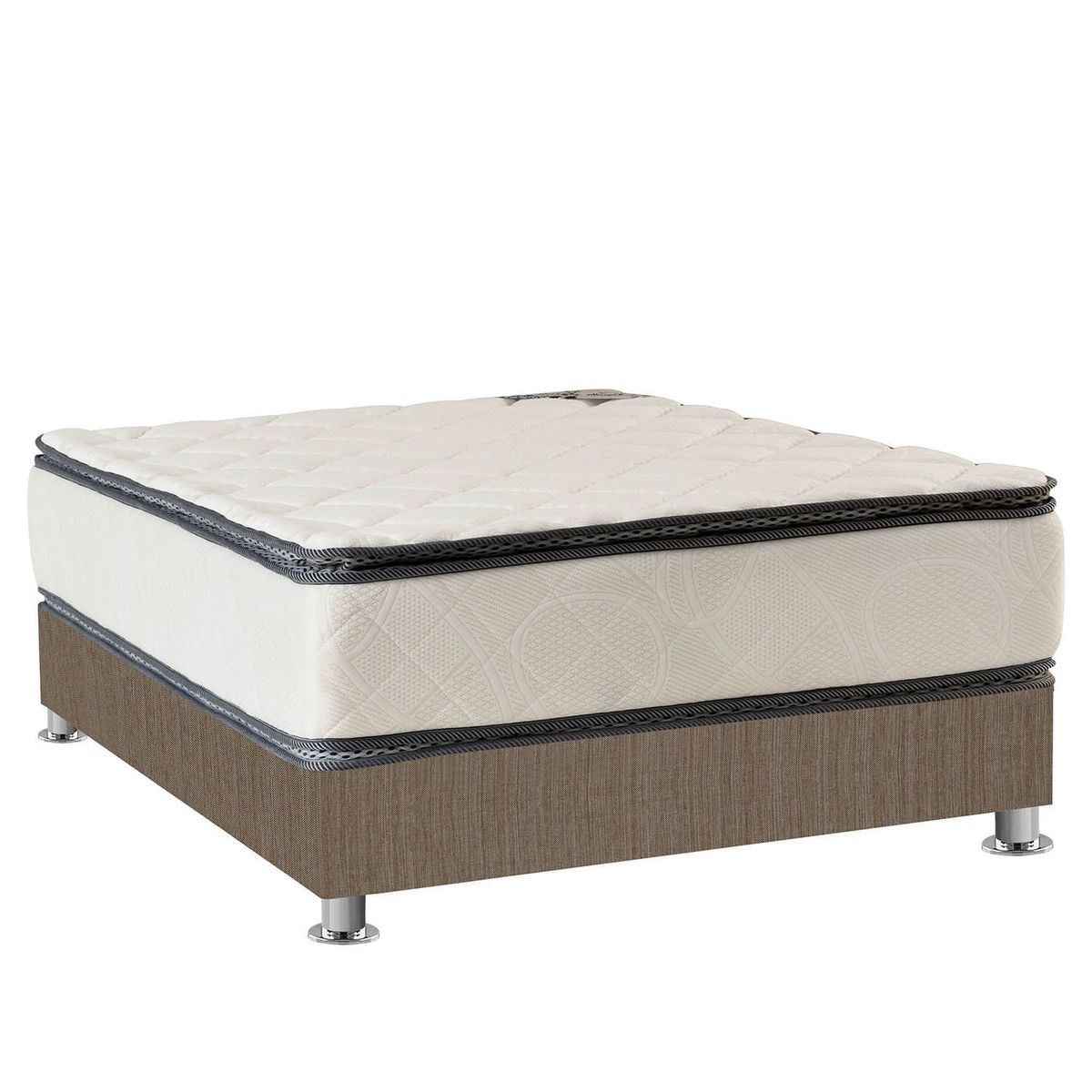 FORLI - Cama Box Tarima Capella Pillow Top 2 Plz + 2 Almohadas + Protector