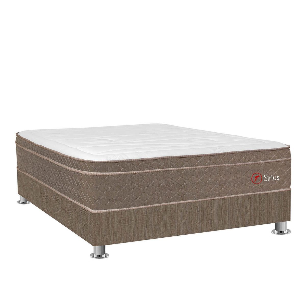 FORLI - Cama Box Tarima Sirius 2 Plz + 2 Almohadas Viscoelásticas + Protector