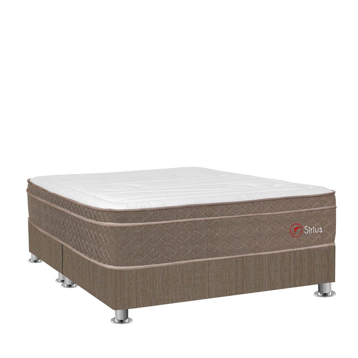 FORLI - Cama Box Tarima Sirius Queen + 2 Almohadas Viscoelásticas + Protector