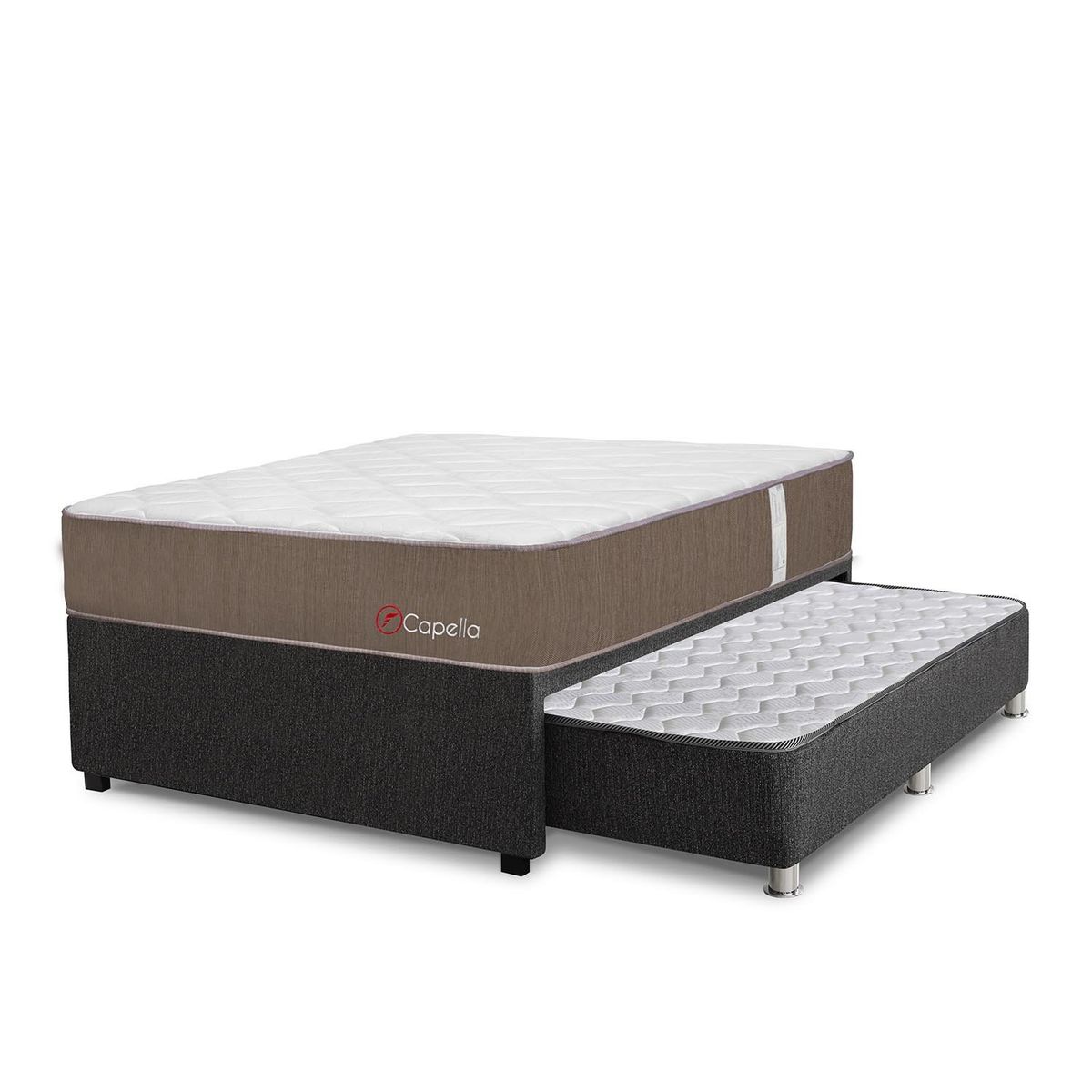 FORLI - Cama Diván Capella Super Side 2 Plz + 2 Almohadas + Protector