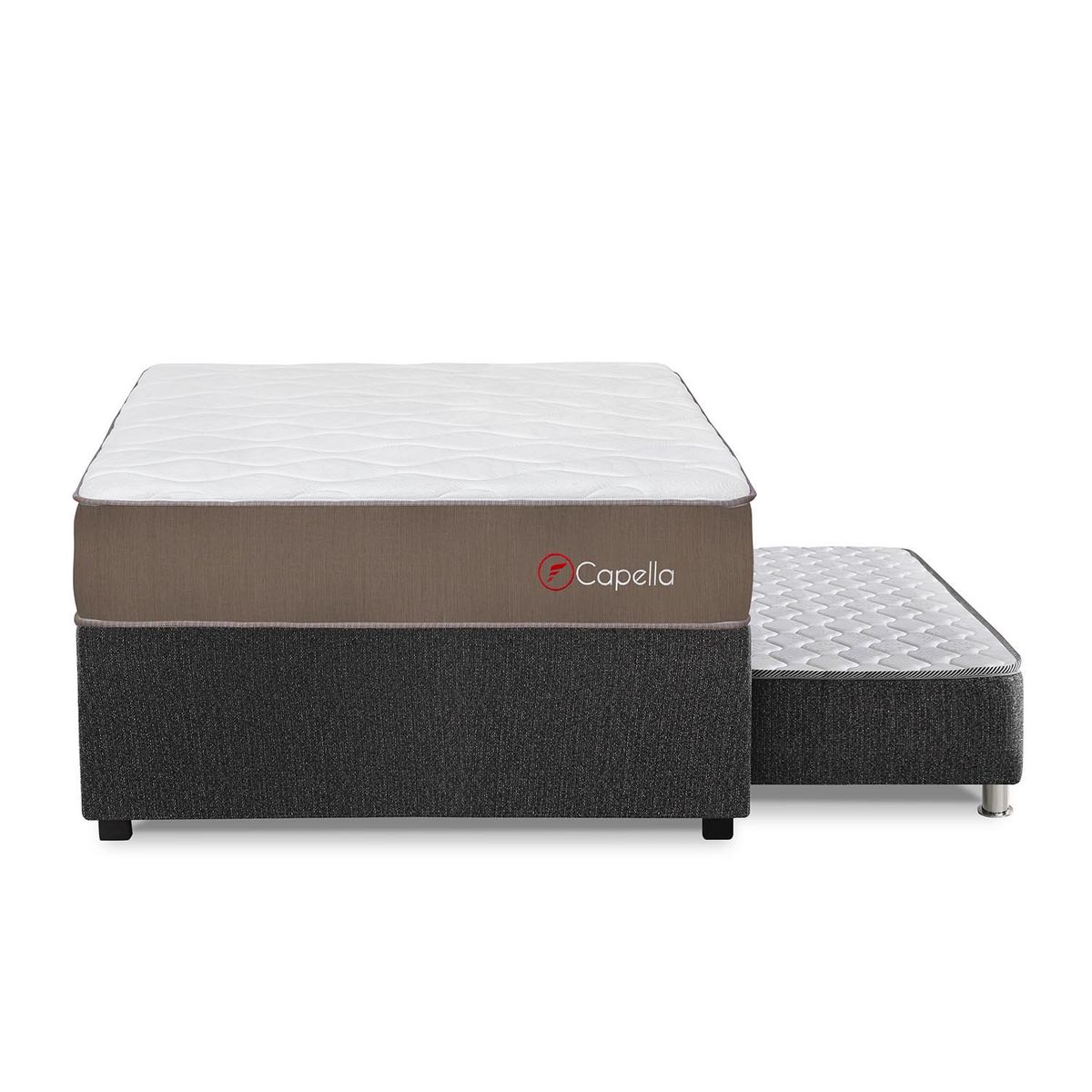 FORLI - Cama Diván Capella Super Side 2 Plz + 2 Almohadas + Protector