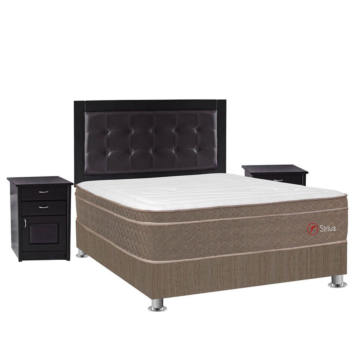 FORLI - Dormitorio Sirius Gatteo 2 Plz + 2 Almohadas Viscoelásticas + Protector