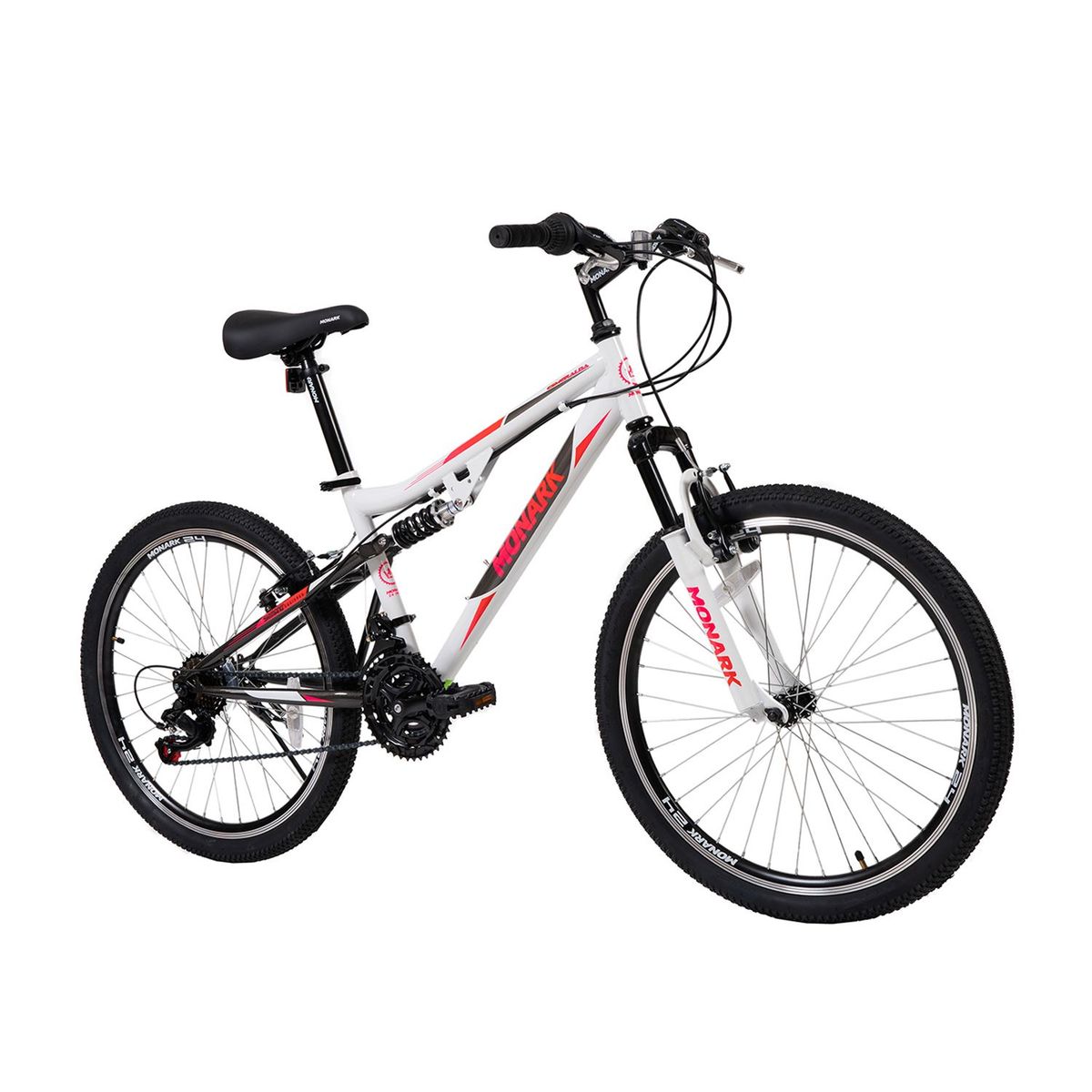 MONARETTE - Bicicleta Esmeralda 2.0 Aro 24"  Blanco Fucsia