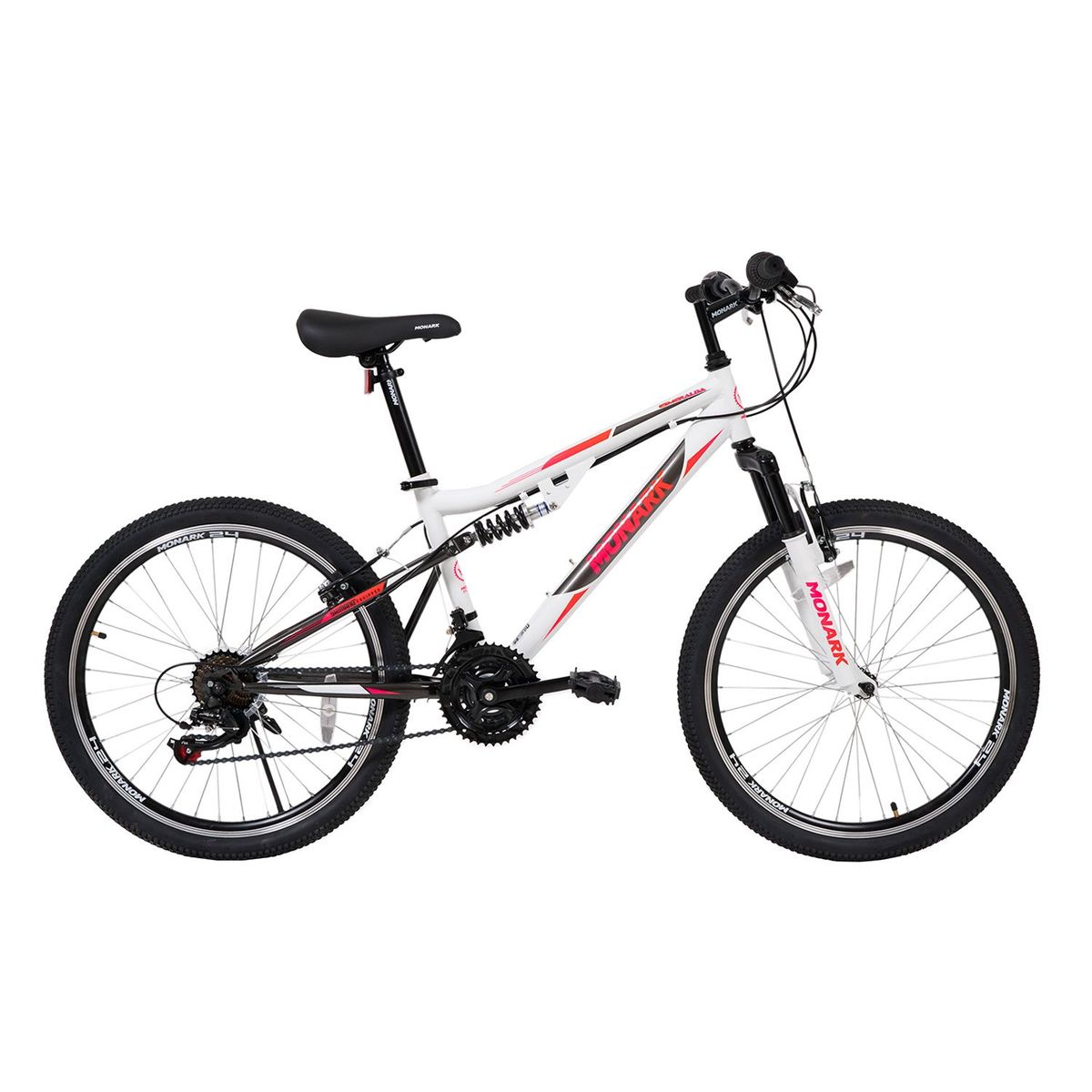 MONARETTE - Bicicleta Esmeralda 2.0 Aro 24"  Blanco Fucsia