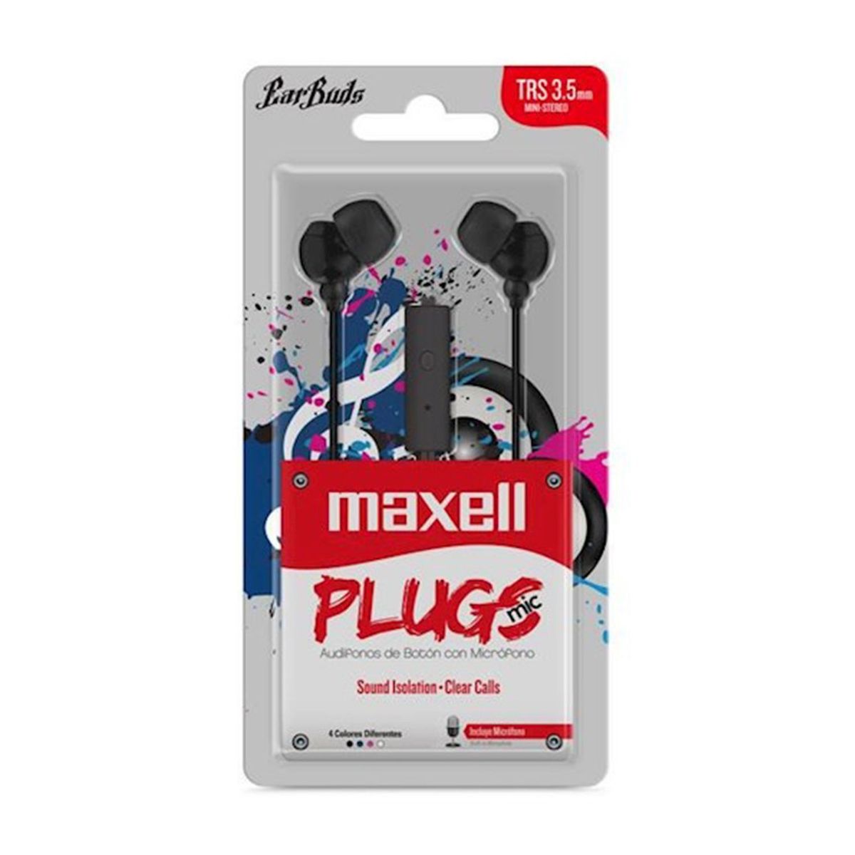 MAXELL - Audífonos INMIC Buds C/Micro Negro