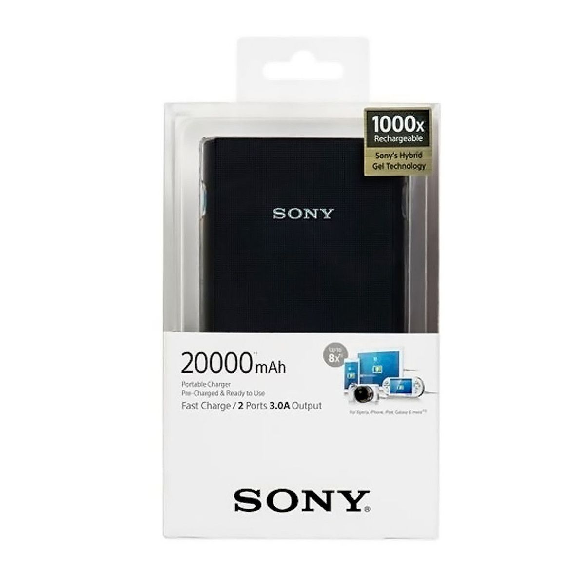 SONY - Power Bank 20000mAh Cargador Portátil CP-V20B Negro