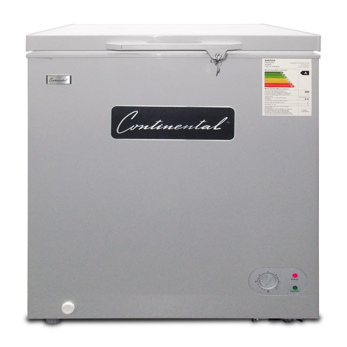 CONTINENTAL - Congelador Horizontal 147 Lts Gris