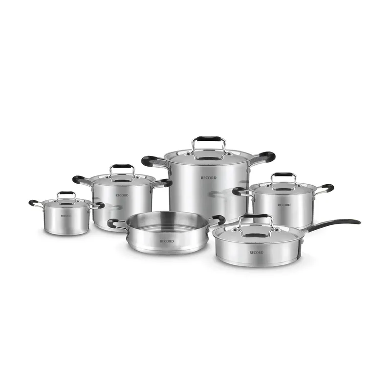 RECORD - Juego de Ollas 11 Piezas Acero Inoxidable Dalia