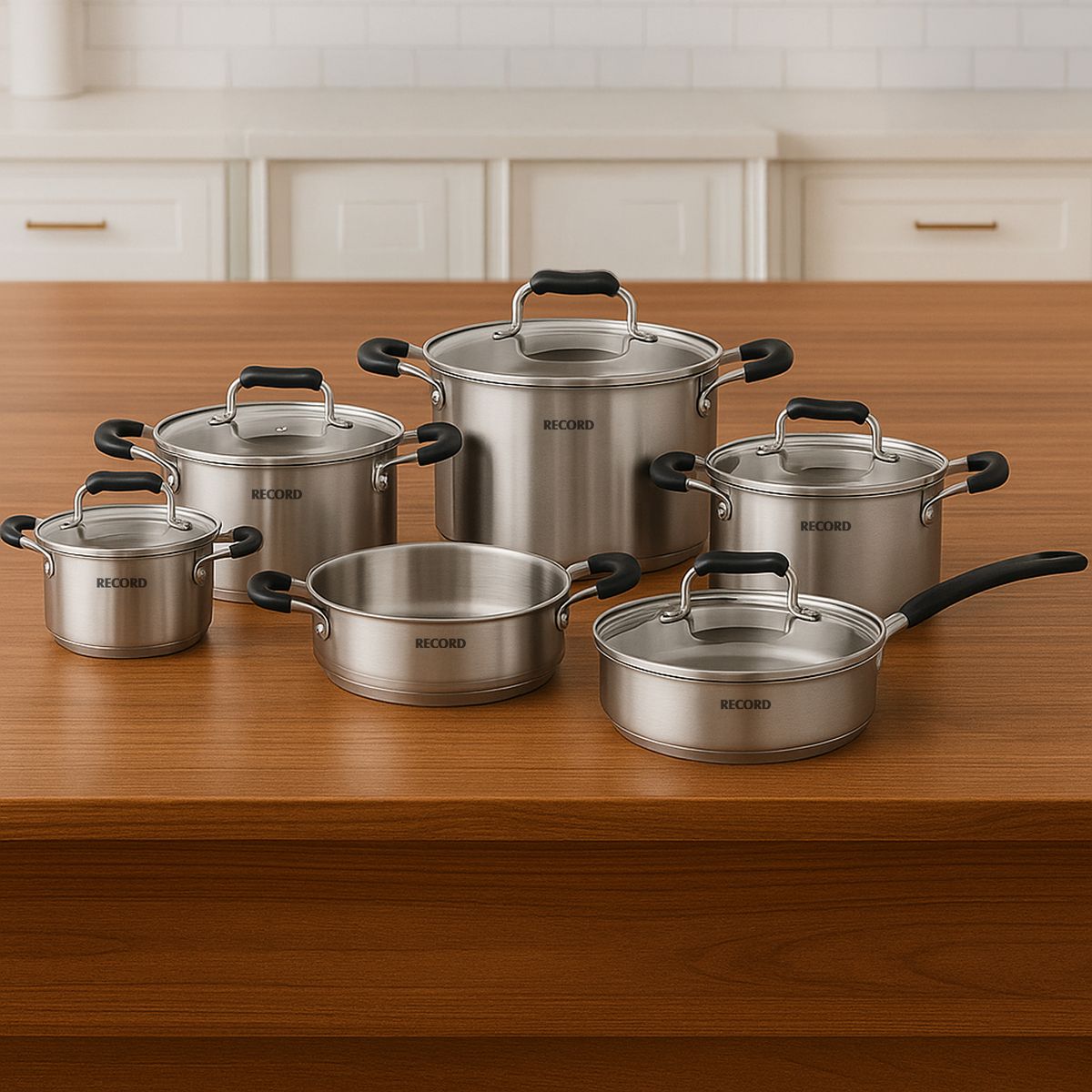 RECORD - Juego de Ollas 11 Piezas Acero Inoxidable Dalia