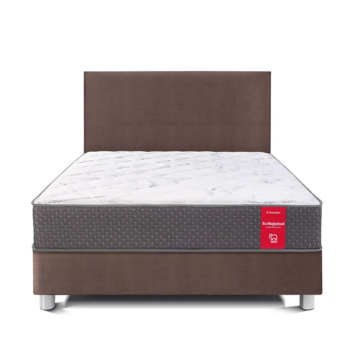 PARAISO - Dormitorio Su Majestad De Lujo 1.5 Plz Chocolate + 1 Almohada + Protector