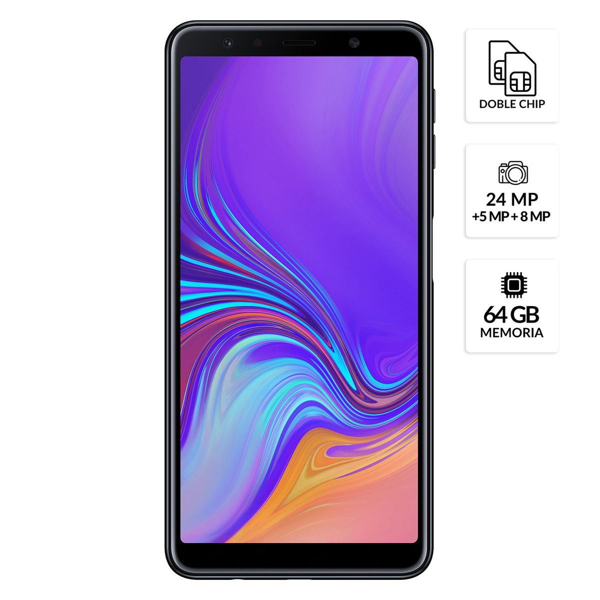 SAMSUNG - Galaxy A7 6P 4GB 64GB Black