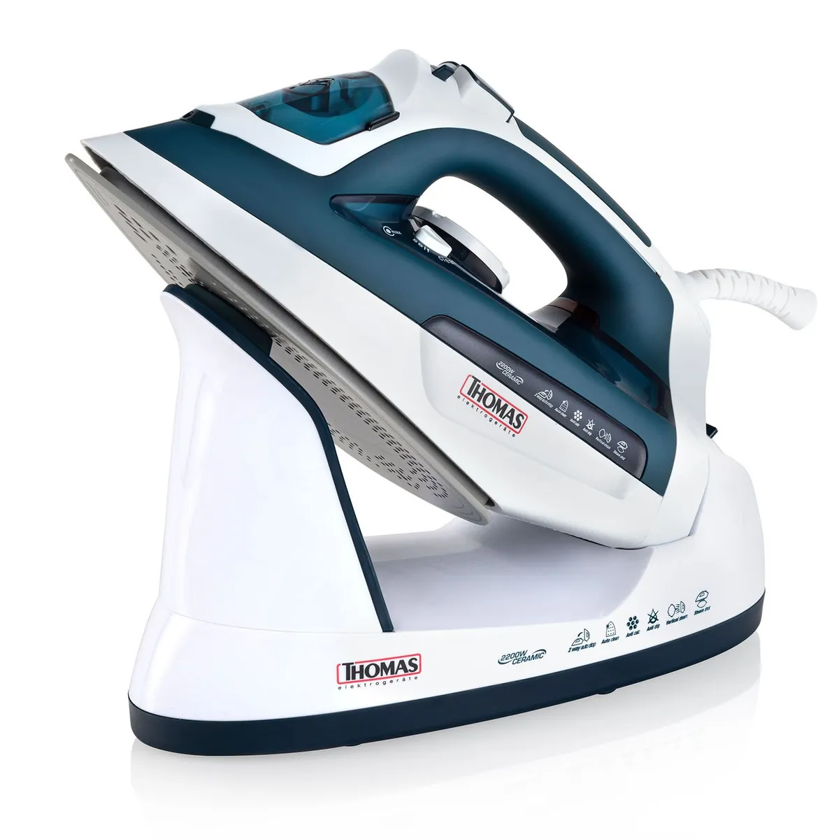 THOMAS - Plancha Thomas con Vapor Antiadherente 2200W TH-7355