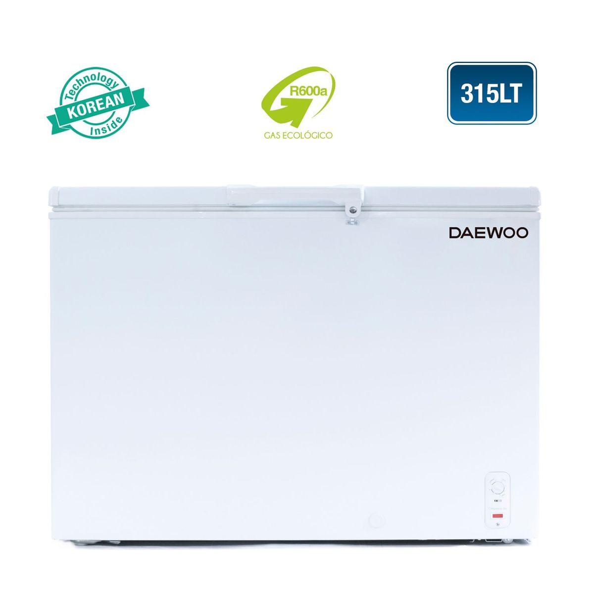 DAEWOO - Congeladora 315 Lts Blanco Dual Luz