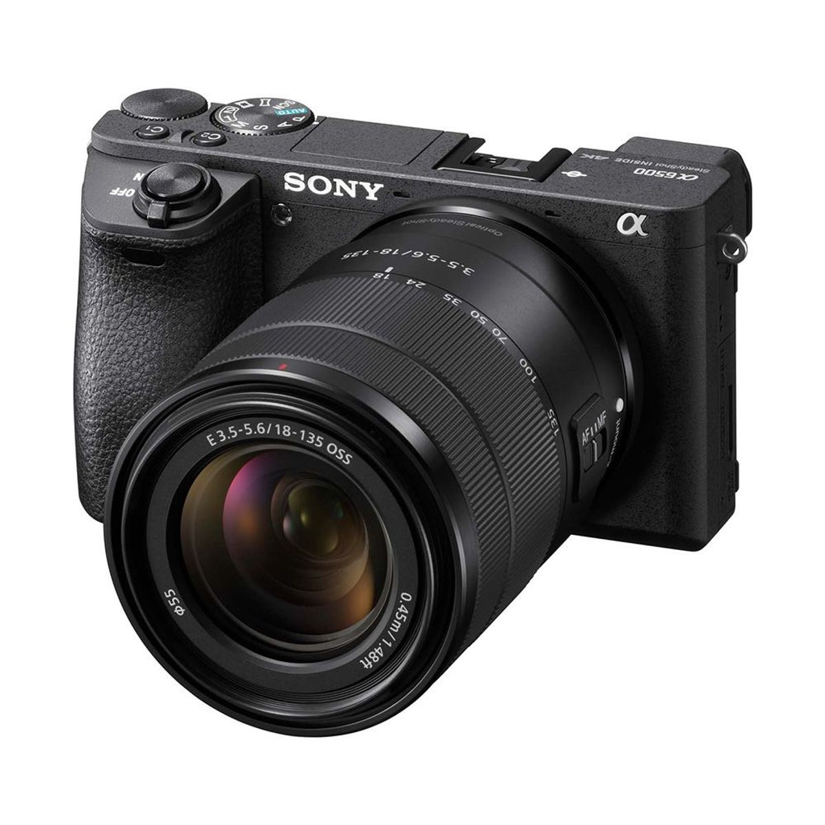 SONY -  Cámara Semi Profesional ILCE-6500M/24.2 MP/4K/Lente Zoom 18-135mm