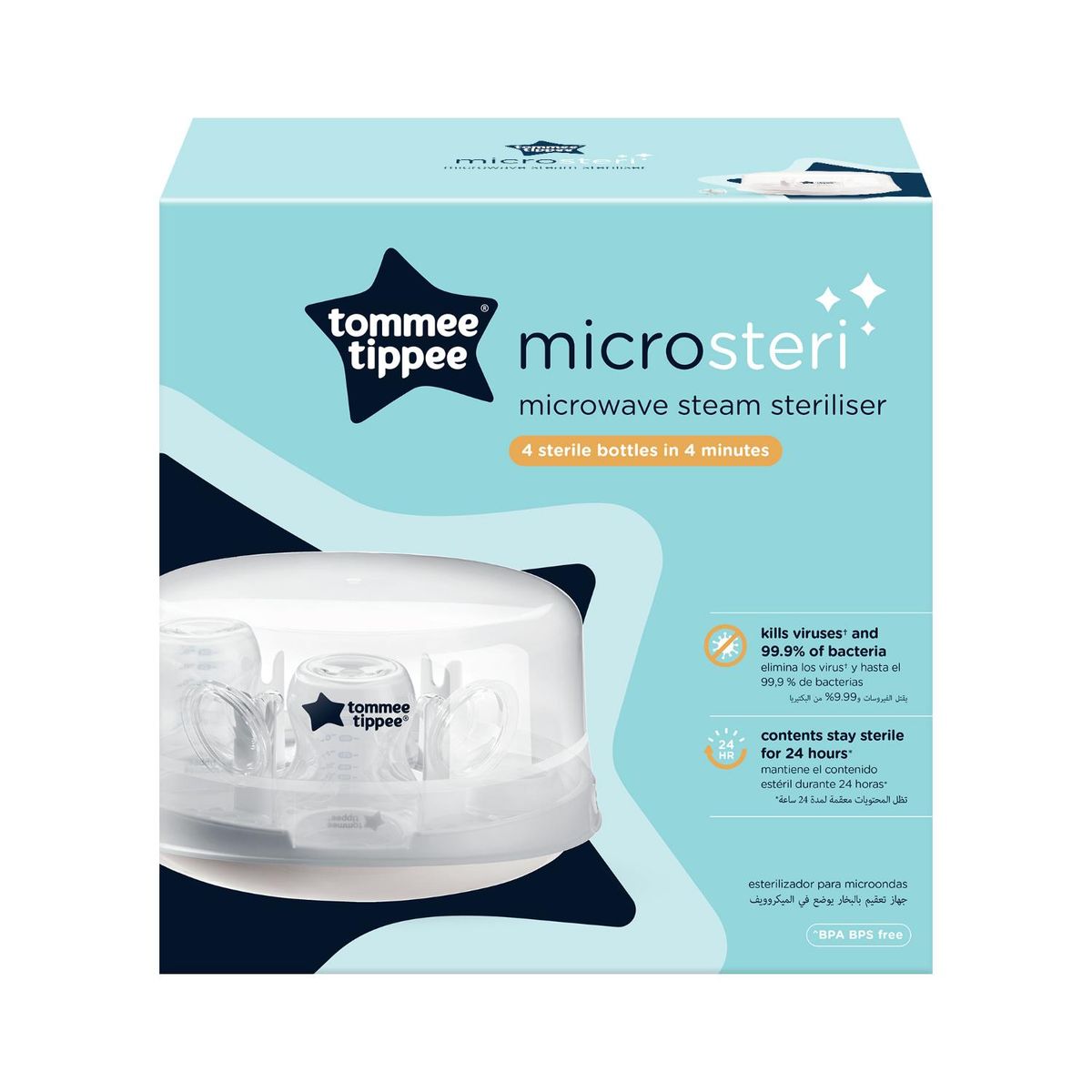 TOMMEE TIPPEE - Esterilizador De Biberones Para Microondas Tommee Tippee