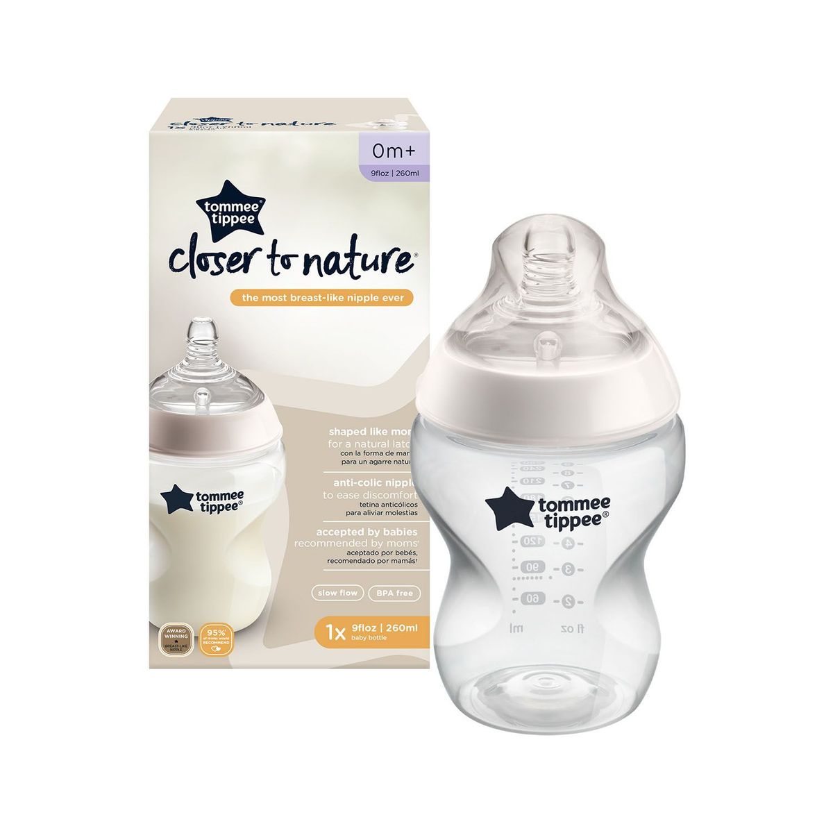 TOMMEE TIPPEE - Biberón Closer To Nature 9 Oz