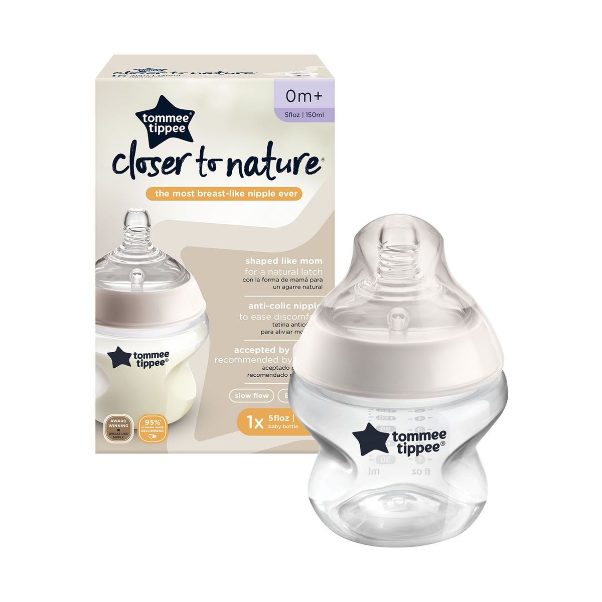 TOMMEE TIPPEE - Biberón Closer To Nature 5 Oz 