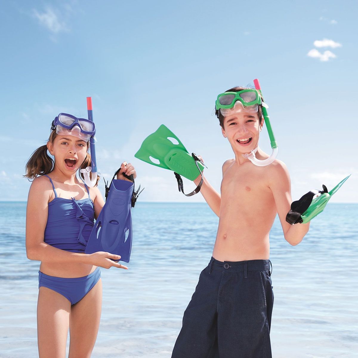 BESTWAY - Kit de Buceo Essential Freestyle Azul