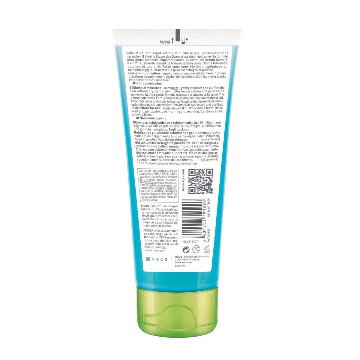BIODERMA - Sebium Gel Moussant 100 Ml Bioderma