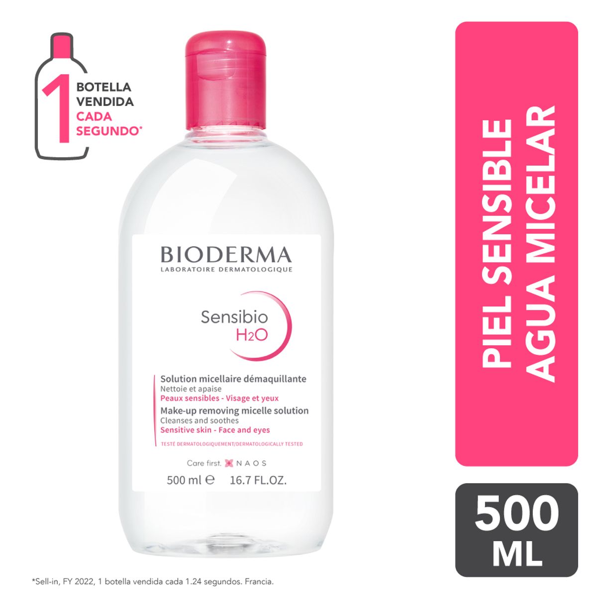 BIODERMA - Agua micelar Sensibio H2O 500 ml