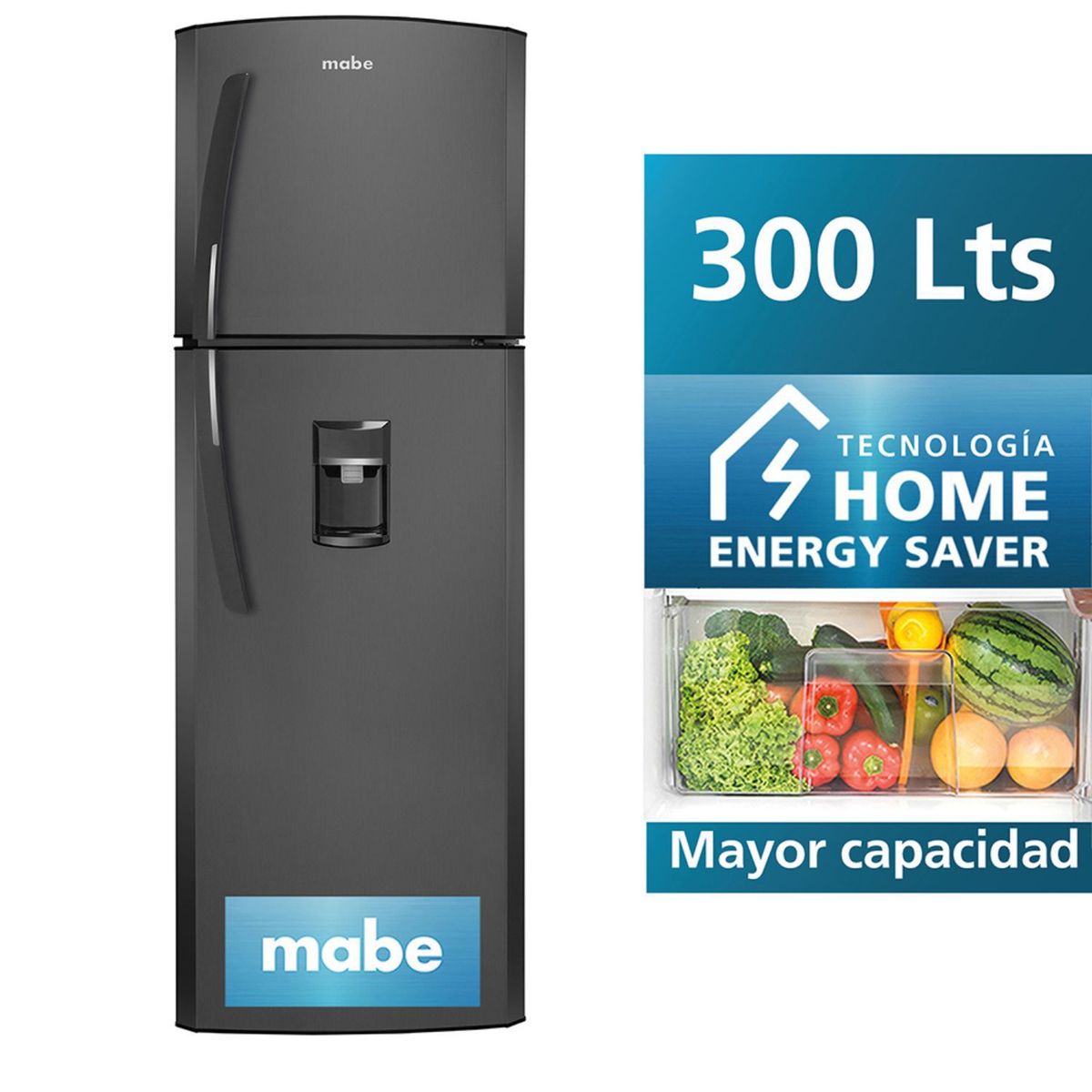 MABE - Refrigeradora Mabe  No Frost 300L  BLACK STEEL