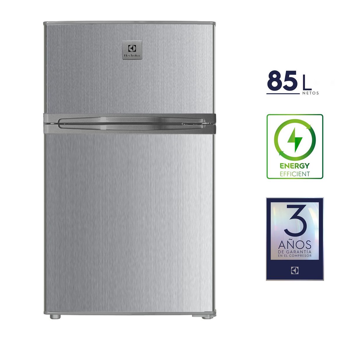 ELECTROLUX - Frigobar Doble Puerta 85L Inox ERTM87G2HQS