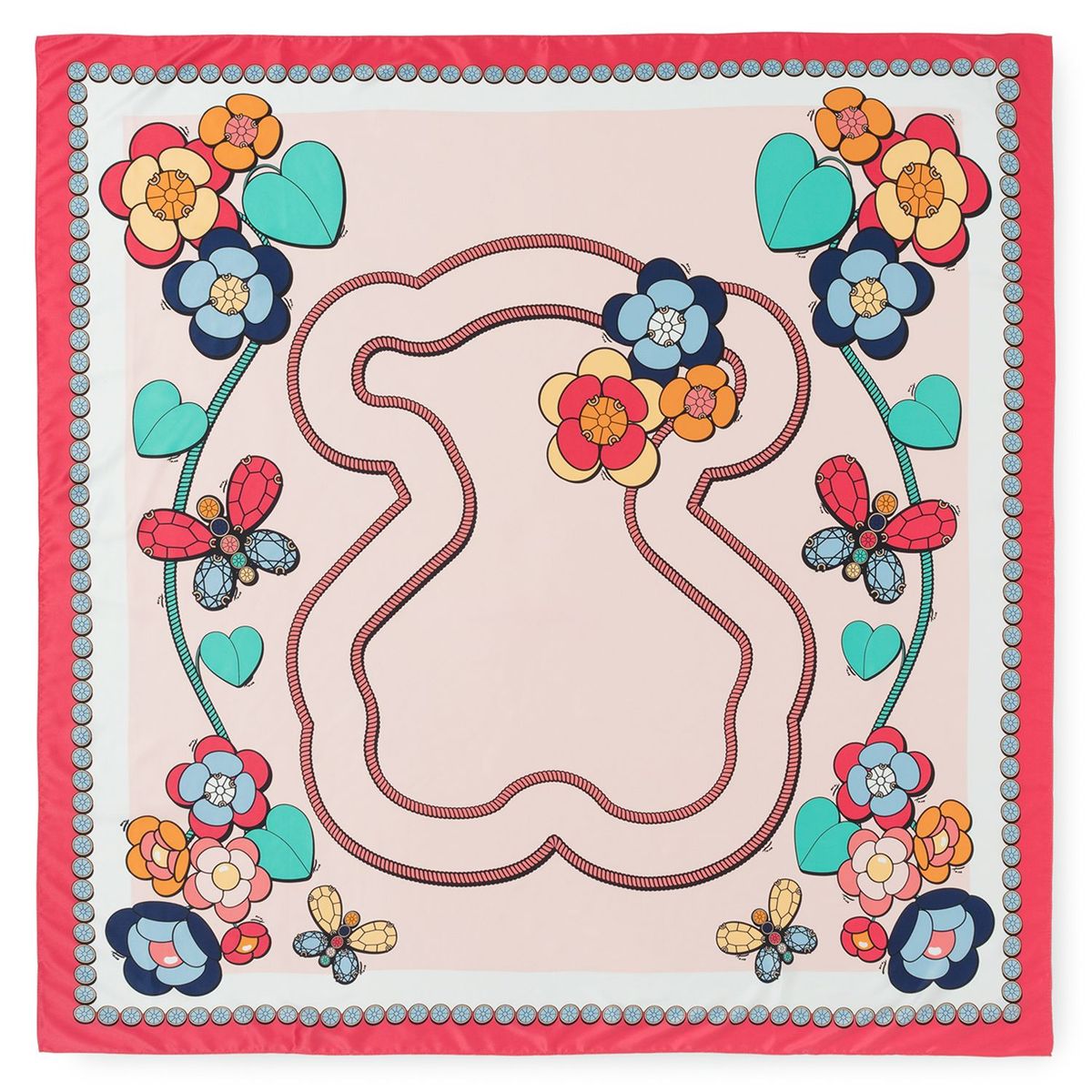 TOUS - Tous Pañuelo Jodie Fucsia