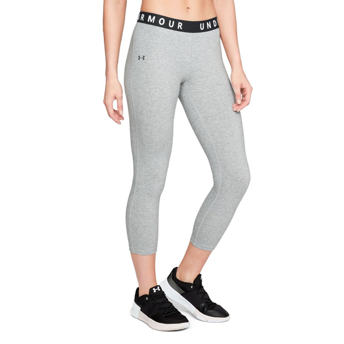 UNDER ARMOUR - Malla Deportiva Favorite Crop Gris