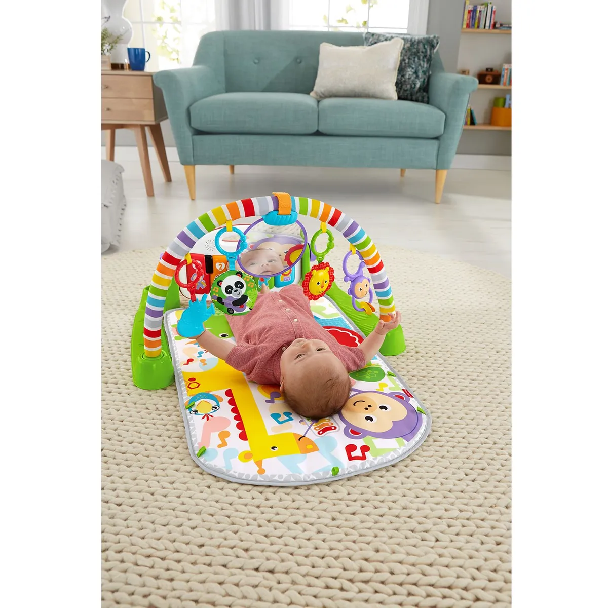 FISHER PRICE - Gimnasio Bebé Deluxe Piano Pataditas Musicales Fisher Price