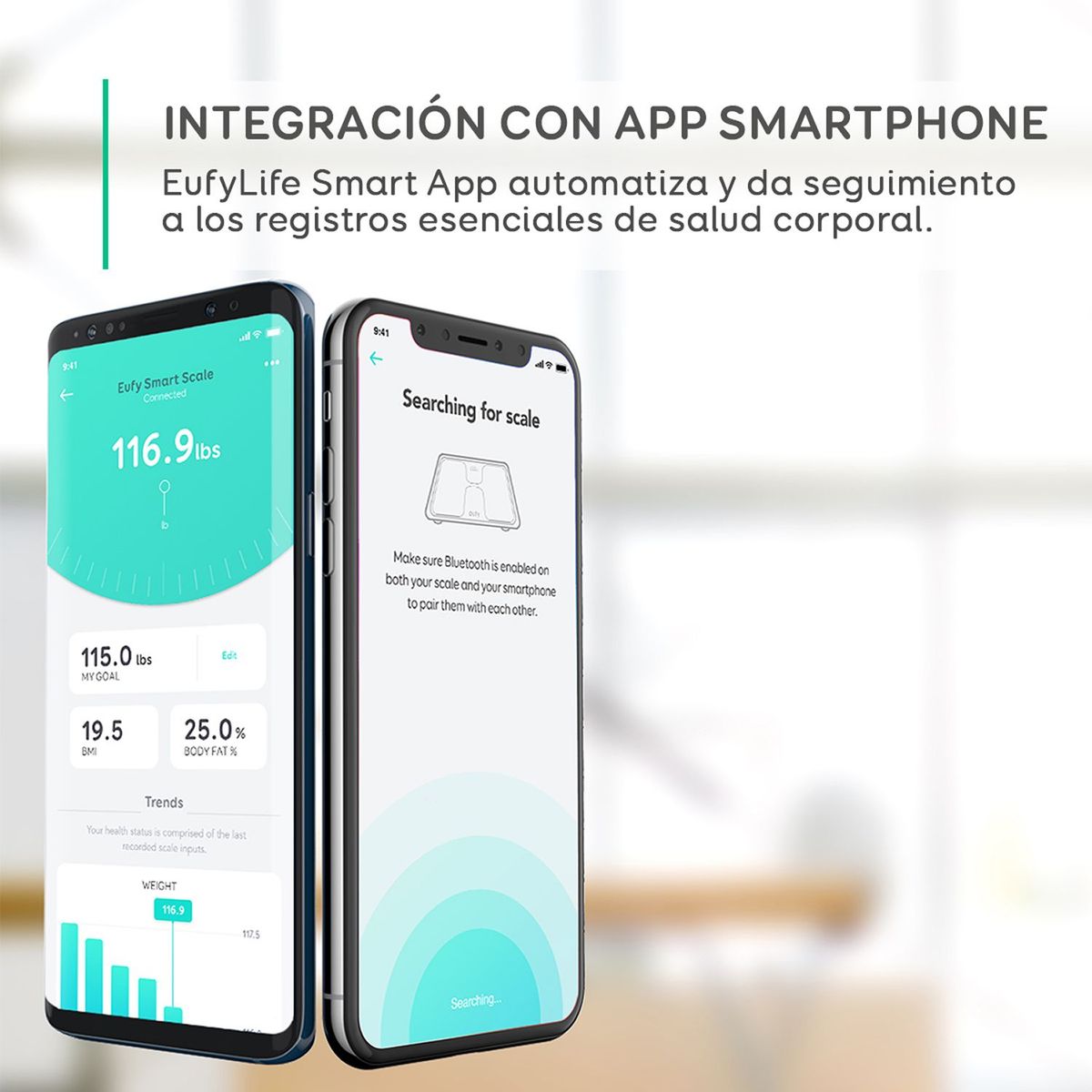 EUFY - Balanza Inteligente BodySense Smart Scale C1 Blanca