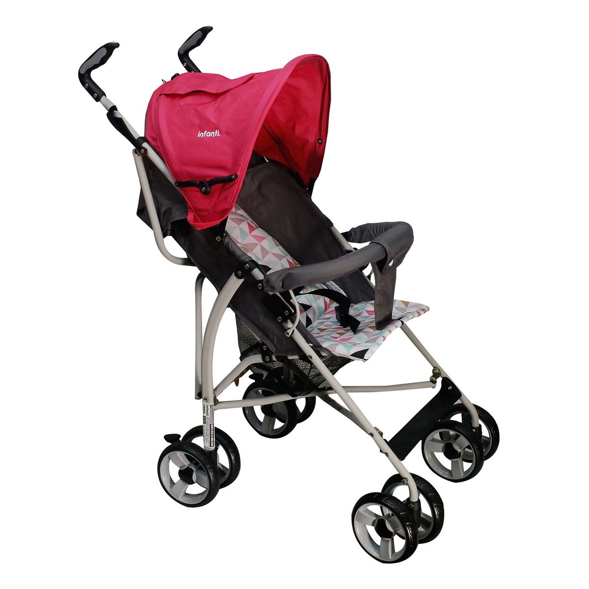 INFANTI - Coche Bastón H108 Spin Triang Rosado 