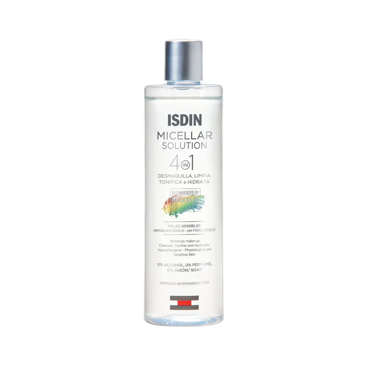 ISDIN - ISDIN Micellar Solution 400ML - Agua micelar 4 en 1: desmaquilla, limpia, tonifica e hidrata