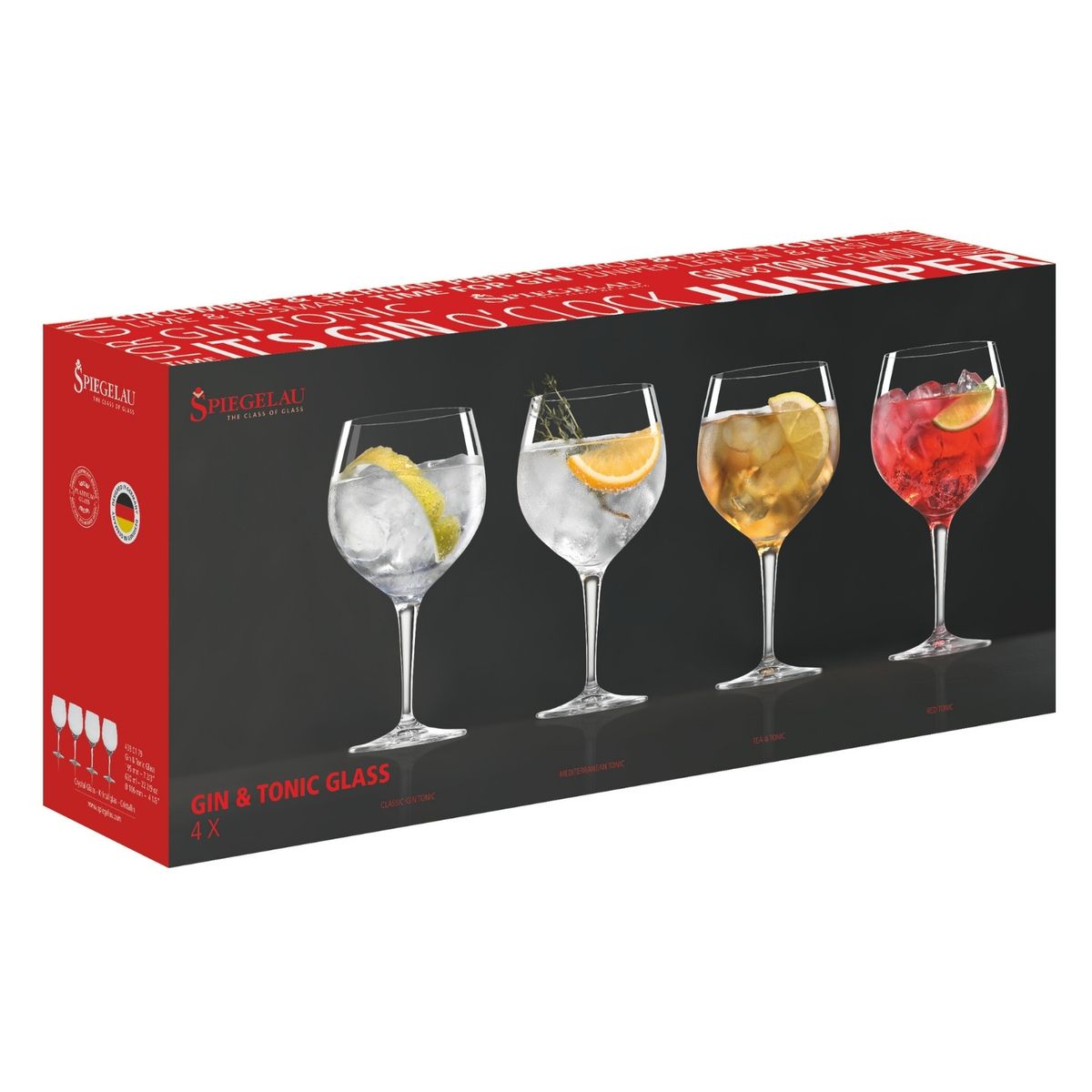 SPIEGELAU - Set x4 Copas de Cristal Gin