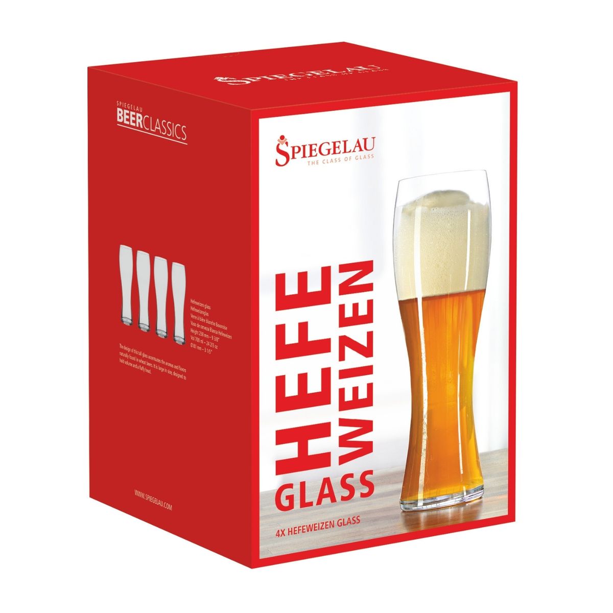 SPIEGELAU - Set x4 Vasos de Cristal Hefeweizen