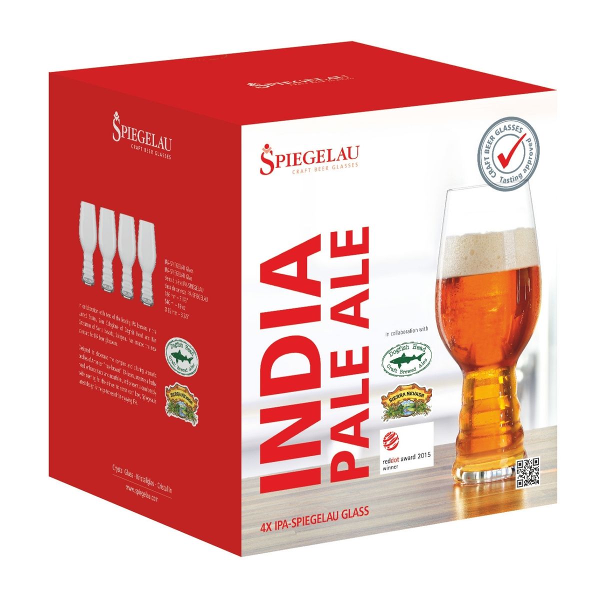SPIEGELAU - Set x4 Vasos de Cristal Ipa