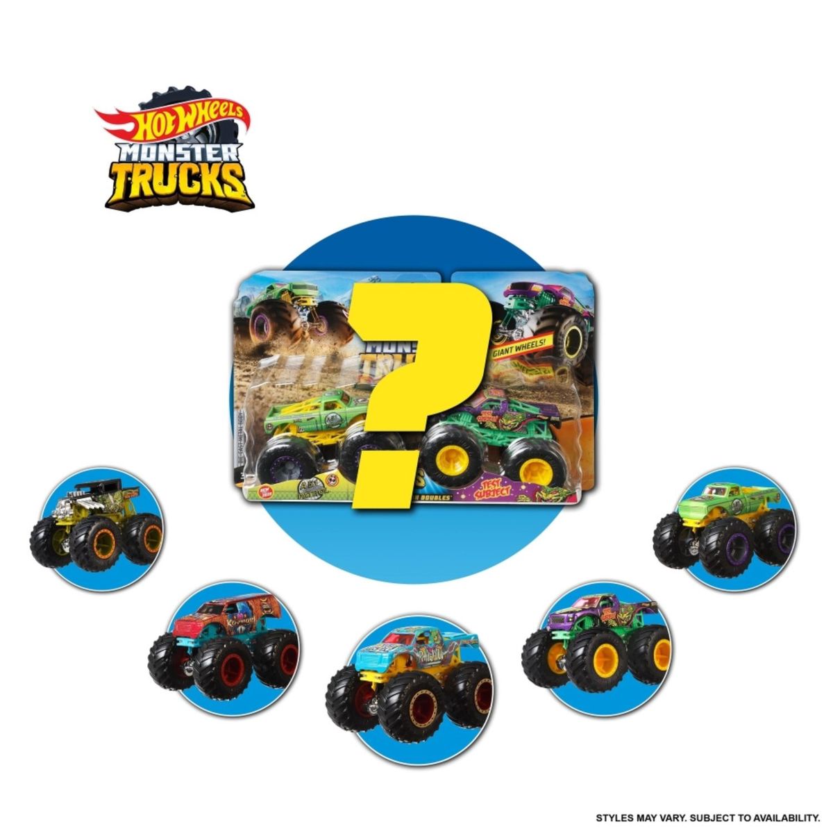 HOT WHEELS - Pack x2  Monster Trucks 1:64 Hot Wheels Aleatorio