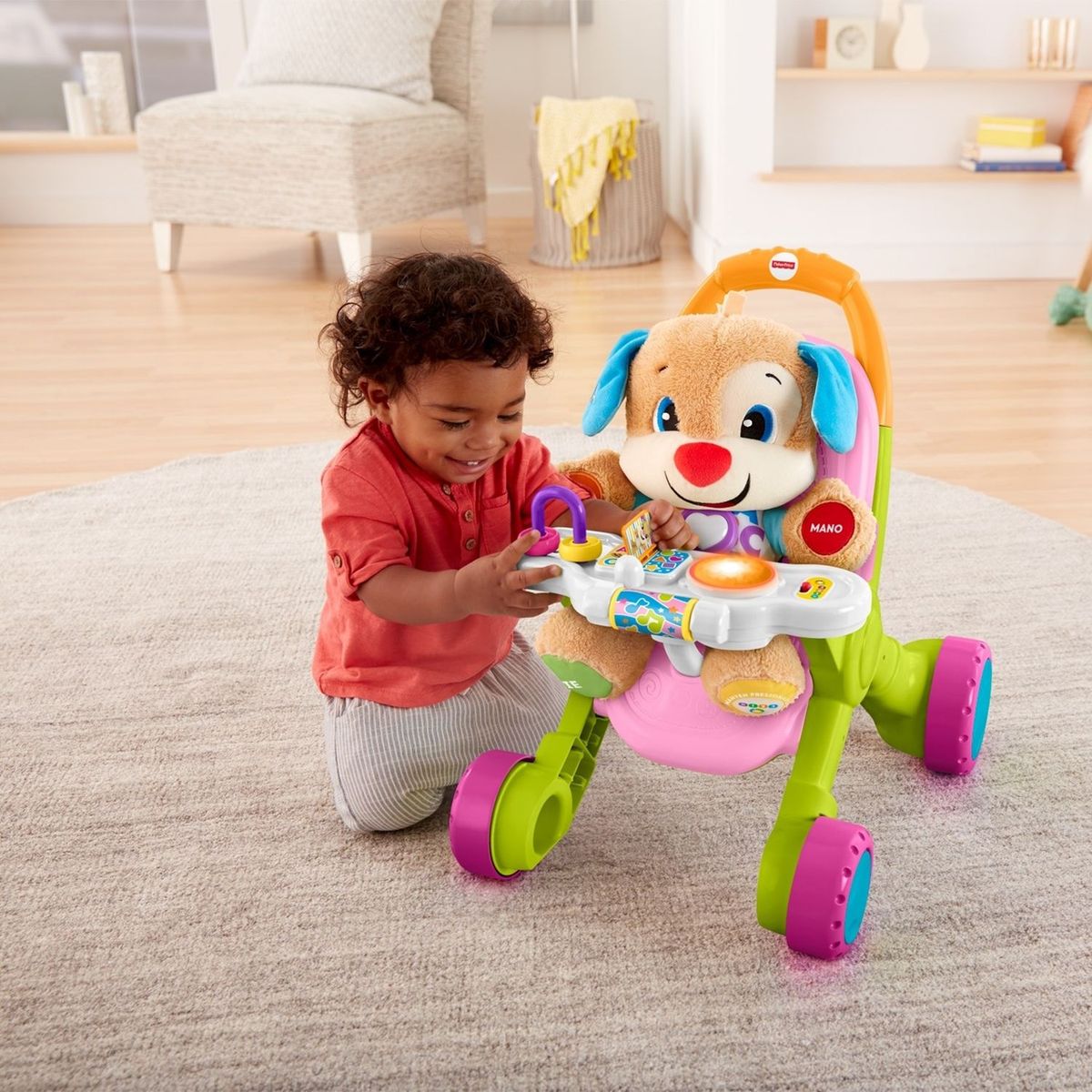 FISHER PRICE - Juguete de Bebé Carrito Camina Conmigo