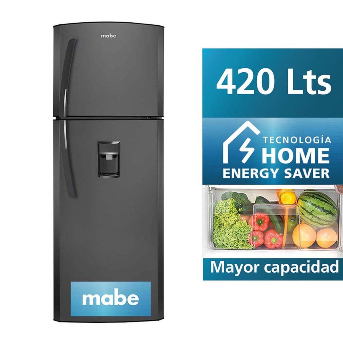 MABE - Refrigeradora No frost 405 L Netos Grafito Mabe - RMP420FLPG1